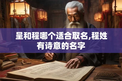 呈和程哪个适合取名,程姓有诗意的名字