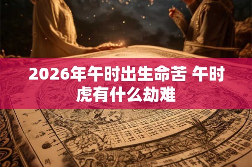 2026年午时出生命苦 午时虎有什么劫难