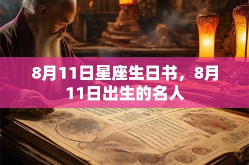 8月11日星座生日书，8月11日出生的名人