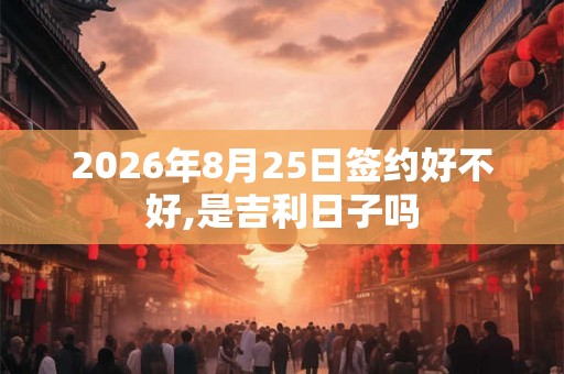 2026年8月25日签约好不好,是吉利日子吗