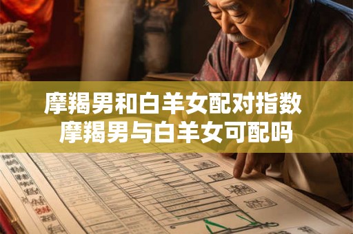 摩羯男和白羊女配对指数 摩羯男与白羊女可配吗