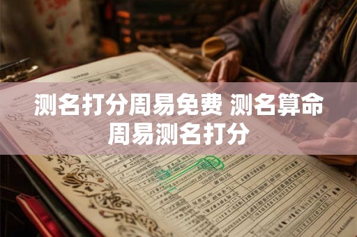 测名打分周易免费 测名算命周易测名打分