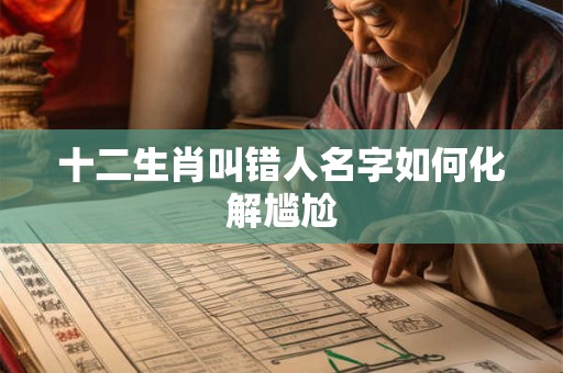 十二生肖叫错人名字如何化解尴尬