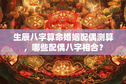 生辰八字算命婚姻配偶测算，哪些配偶八字相合？