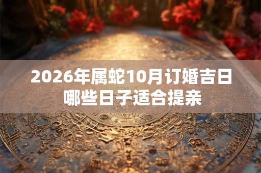 2026年属蛇10月订婚吉日 哪些日子适合提亲