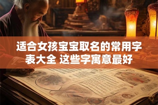 适合女孩宝宝取名的常用字表大全 这些字寓意最好