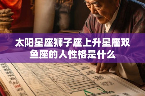 太阳星座狮子座上升星座双鱼座的人性格是什么