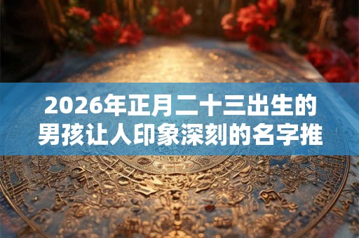 2026年正月二十三出生的男孩让人印象深刻的名字推荐 2026年正月二十三出生的男孩让人印象深刻的名字推荐