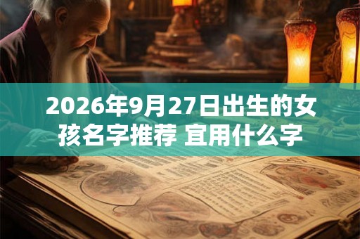 2026年9月27日出生的女孩名字推荐 宜用什么字