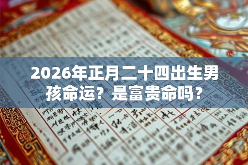 2026年正月二十四出生男孩命运？是富贵命吗？