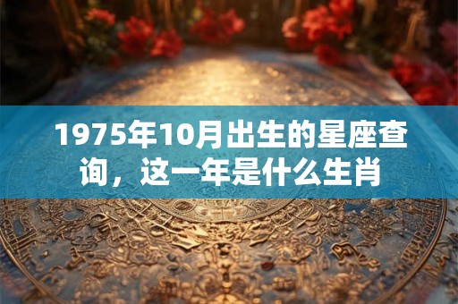 1975年10月出生的星座查询，这一年是什么生肖