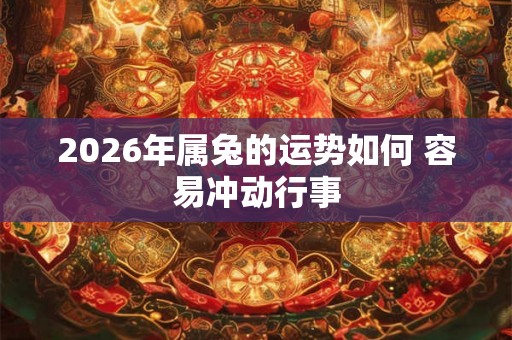 2026年属兔的运势如何 容易冲动行事