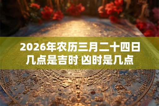 2026年农历三月二十四日几点是吉时 凶时是几点