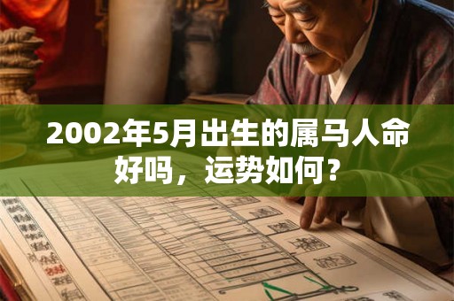 2002年5月出生的属马人命好吗,运势如何? 2002年5月出生的属马人命好吗,运势如何?