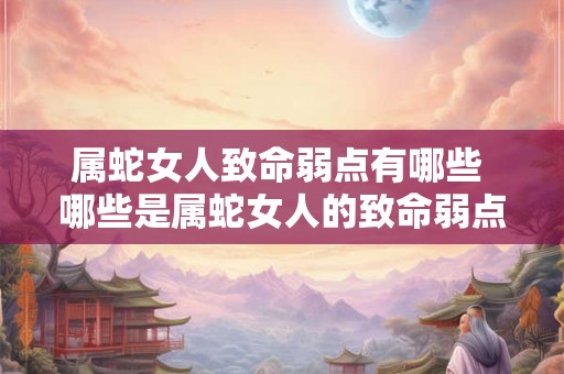 属蛇女人致命弱点有哪些 哪些是属蛇女人的致命弱点 属蛇女人致命弱点有哪些 哪些是属蛇女人的致命弱点