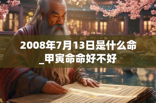 2008年7月13日是什么命_甲寅命命好不好