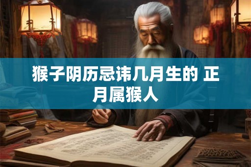 猴子阴历忌讳几月生的 正月属猴人 猴子阴历忌讳几月生的 正月属猴人