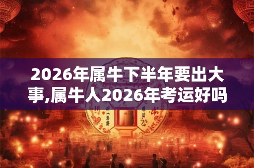 2026年属牛下半年要出大事,属牛人2026年考运好吗
