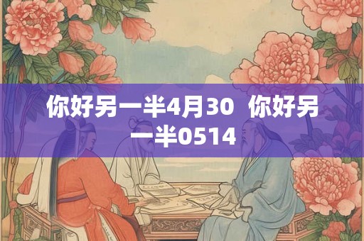 你好另一半4月30  你好另一半0514