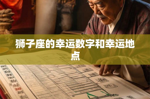 狮子座的幸运数字和幸运地点