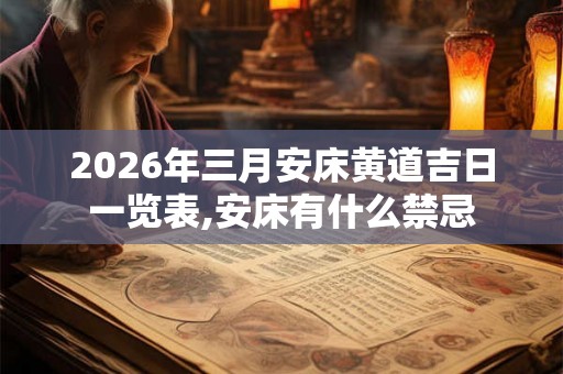 2026年三月安床黄道吉日一览表,安床有什么禁忌