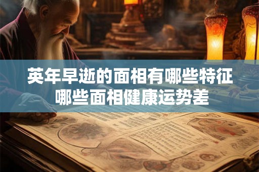 英年早逝的面相有哪些特征 哪些面相健康运势差