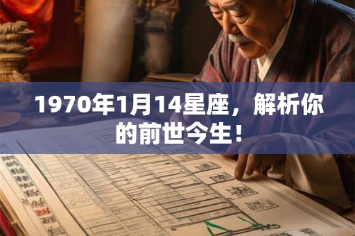 1970年1月14星座，解析你的前世今生！