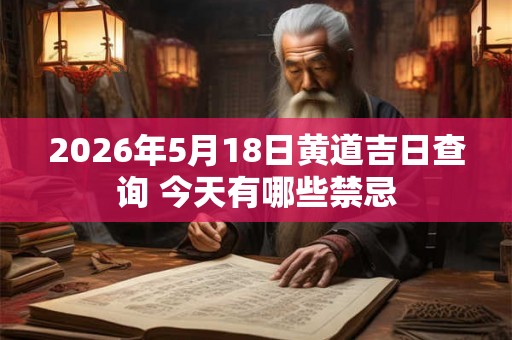 2026年5月18日黄道吉日查询 今天有哪些禁忌