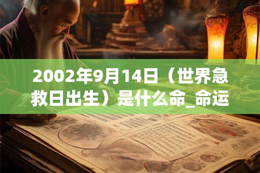2002年9月14日（世界急救日出生）是什么命_命运如何