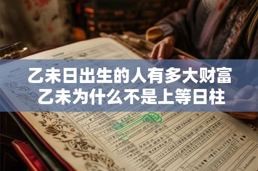 乙未日出生的人有多大财富 乙未为什么不是上等日柱