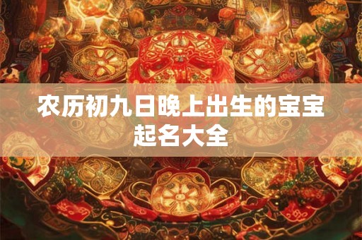 农历初九日晚上出生的宝宝起名大全