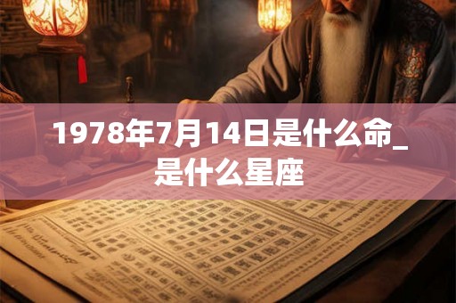 1978年7月14日是什么命_是什么星座