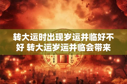 转大运时出现岁运并临好不好 转大运岁运并临会带来好运吗