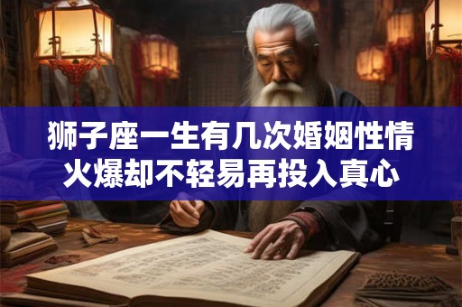 狮子座一生有几次婚姻性情火爆却不轻易再投入真心