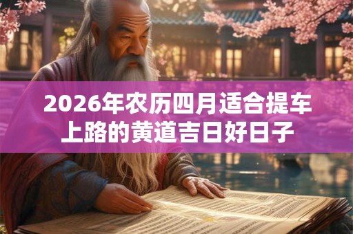 2026年农历四月适合提车上路的黄道吉日好日子