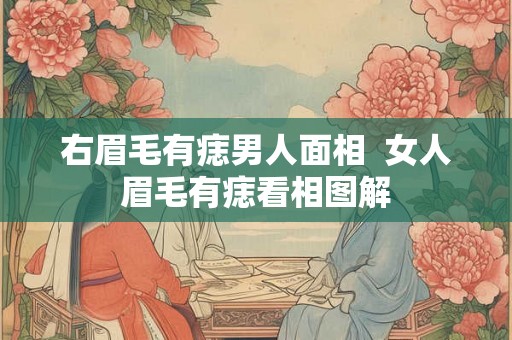 右眉毛有痣男人面相  女人眉毛有痣看相图解