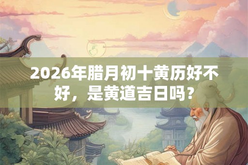 2026年腊月初十黄历好不好，是黄道吉日吗？