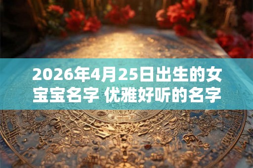 2026年4月25日出生的女宝宝名字 优雅好听的名字