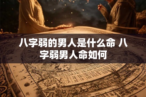 八字弱的男人是什么命 八字弱男人命如何
