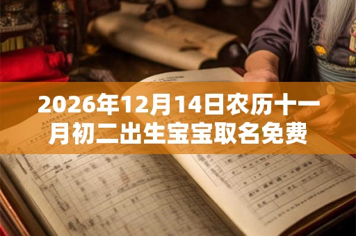 2026年12月14日农历十一月初二出生宝宝取名免费
