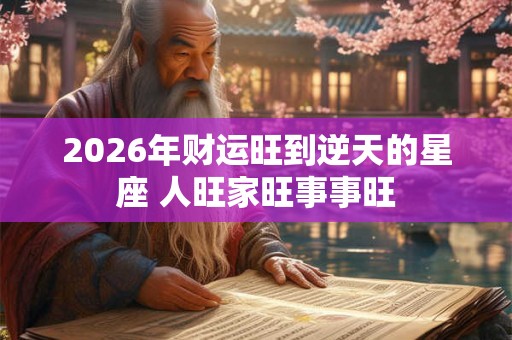 2026年财运旺到逆天的星座 人旺家旺事事旺