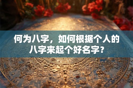 何为八字，如何根据个人的八字来起个好名字？