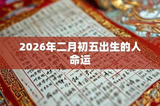2026年二月初五出生的人命运