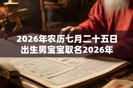 2026年农历七月二十五日出生男宝宝取名2026年