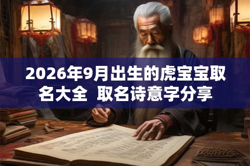 2026年9月出生的虎宝宝取名大全  取名诗意字分享