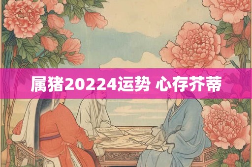 属猪20224运势 心存芥蒂