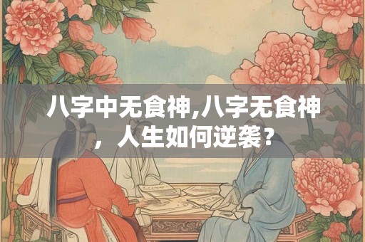 八字中无食神,八字无食神，人生如何逆袭？