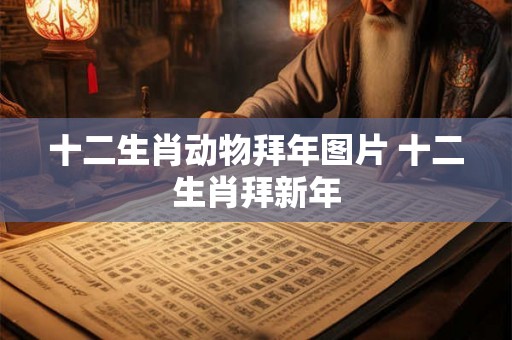 十二生肖动物拜年图片 十二生肖拜新年