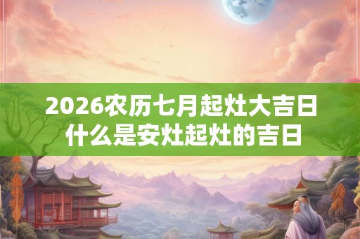 2026农历七月起灶大吉日 什么是安灶起灶的吉日