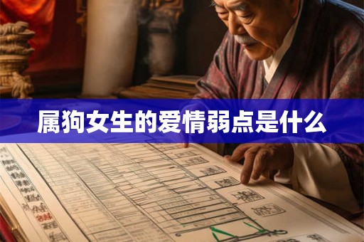属狗女生的爱情弱点是什么 属狗女生的爱情弱点是什么
